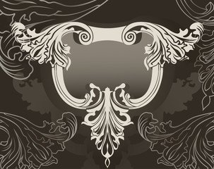 Revival ornate frame background