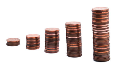 Five stocks of growing coins