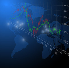 Business background global market.