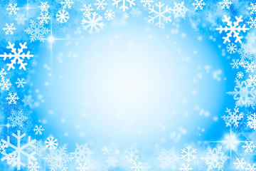 Background of snowflake and stars