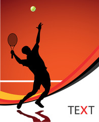 Tennis player silhouette