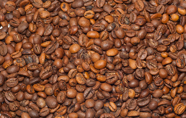 Background from the corns of coffee