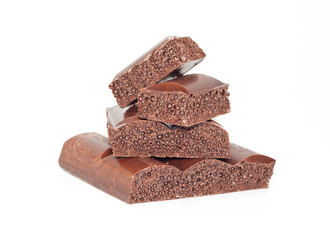 Chocolate is black porous