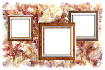 frames old leather on a abstract art grunge background