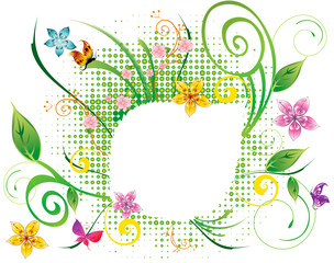 abstract flower Illustration vector spring summer
