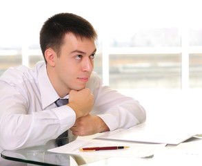 Naklejka premium Young business man