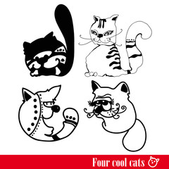 The band of four funkey cats