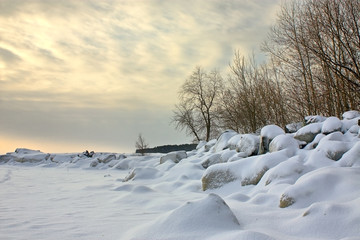 Winter beach