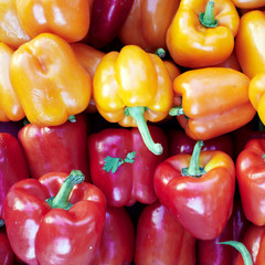 fresh colorful peppers closeup