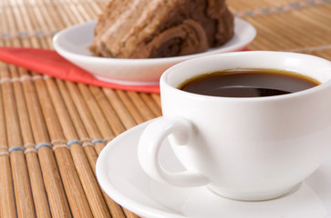 cup of coffee and pie