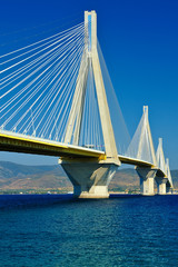 The Rio-Antirrio, cable-stayed bridge in Greece