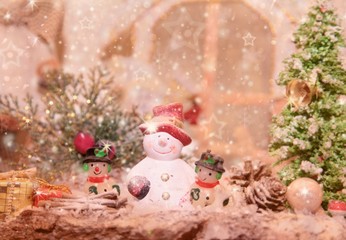 Schneemänner im Schnee deko