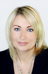 Naklejka premium The girl with blue eyes