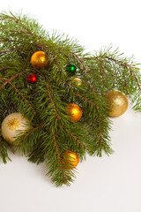 Christmas fir with decoration