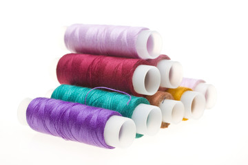 Fototapeta na wymiar coil with colored threads