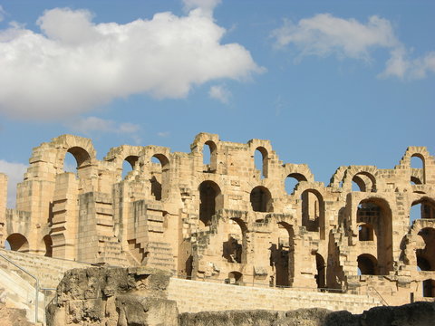 Tunisian Coliseum a roman amphitheater	