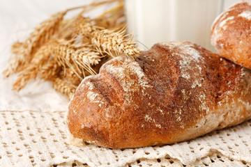 fresh bread on the table