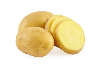 potatoes isolated on white background
