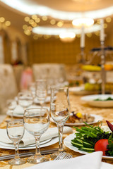 Table setting at a luxury wedding