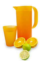 Pitcher and glass with Citrus