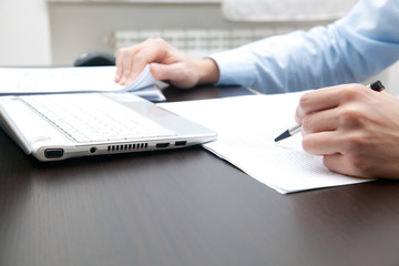 Working in the office