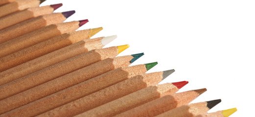 Obraz premium Colored pencils isolated on white