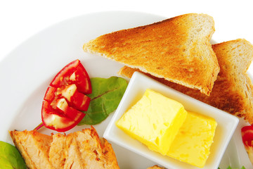 roast salmon and butter