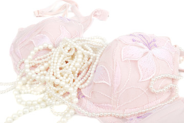 Pink luxury lingerie with perl Jewelry