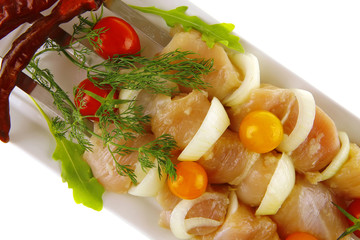fresh chicken shish kebab