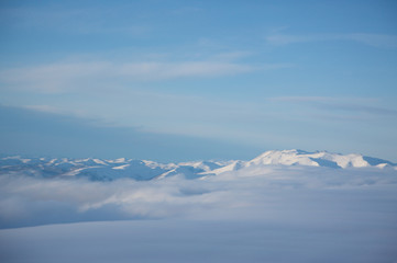 Fototapeta na wymiar Snowcapped Mountain Range