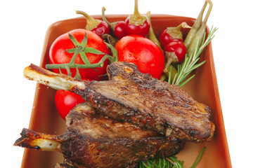 savory course: grilled ribs