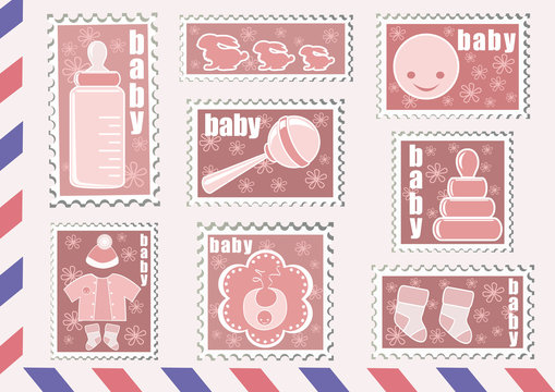 Postage stamp. Baby collection.