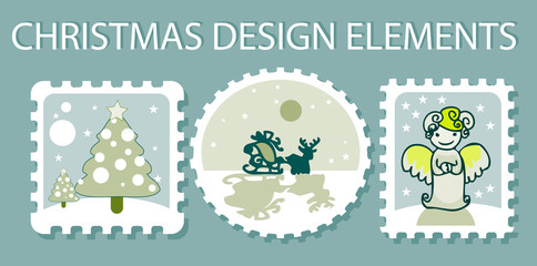 christmas elements vector