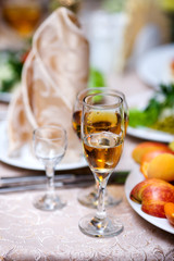 Wine and fruits