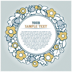 floral round background