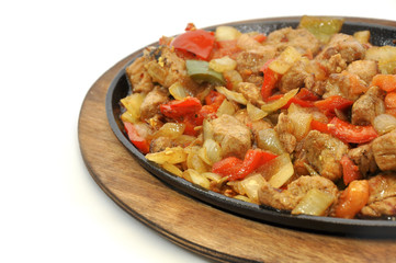 Spicy pork tenderloin cubes