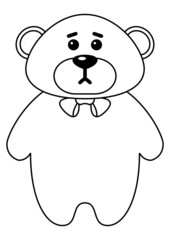 Teddy bear a tilde, contours