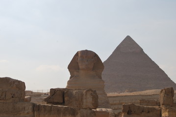 sphinx and pyramid. egypt