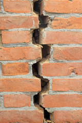 cracks in brick wall