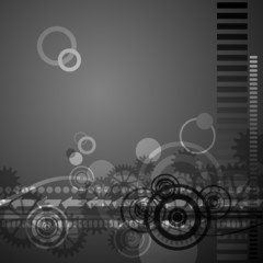 A Retro Abstract Background Pattern with Gears and Circles