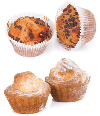 cupcakes isolated on white