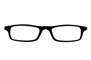 Fototapeta premium Female black spectacle frames with clipping path