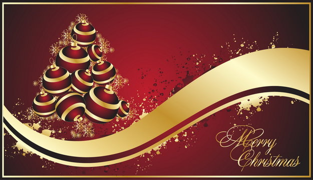 decorative red  christmas background