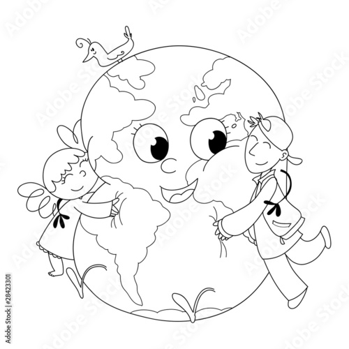 Immagini Bambini Felici Da Colorare