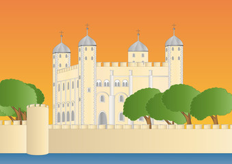 tower of London at sundown