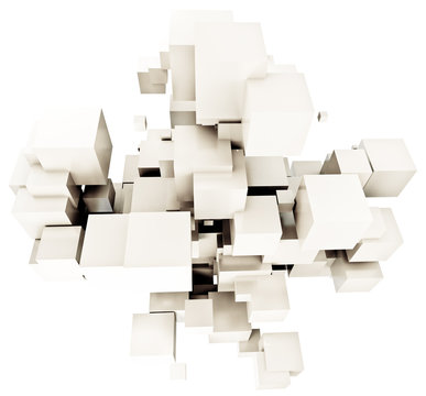 White cubic background