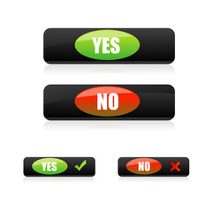 yes and no buttons