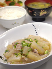 豚肉と大根の炒め煮