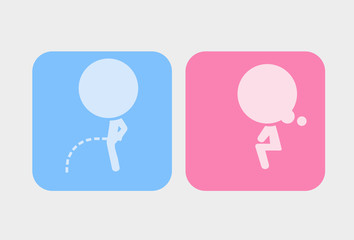 Toilet symbol, vector illustration