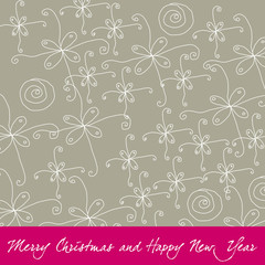 Vector beautiful Christmas floral background
